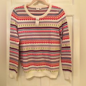 Gap Fair Isle Crew Neck Sweater NWT